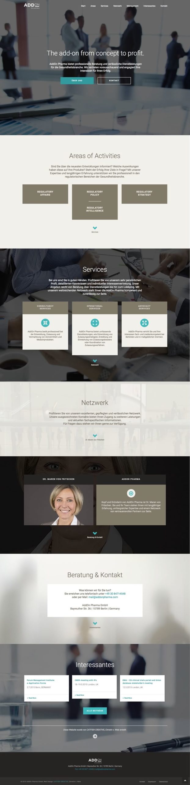 catfish creative web design one page
