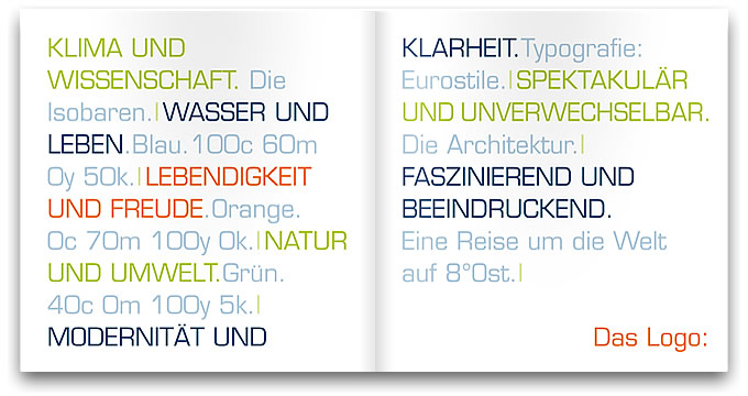 Klimahaus Bremerhaven Design Manual Innenseite 4 von catfish creative
